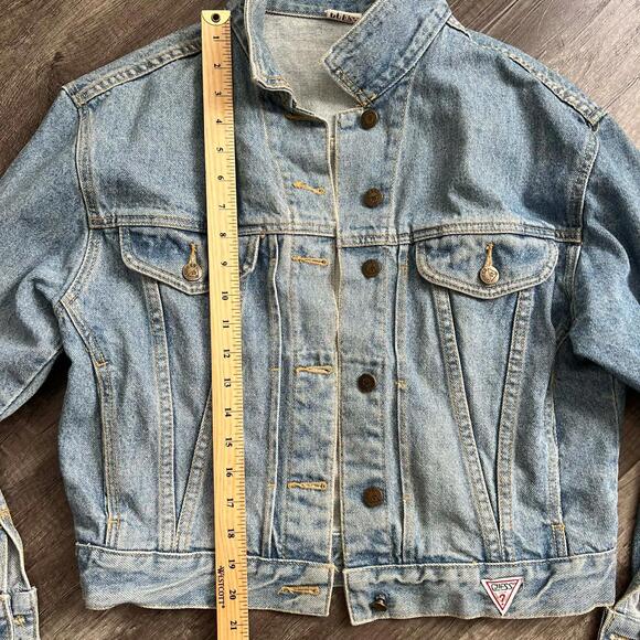Vintage 90s GUESS Denim Jacket -- Vintage Unisex i3 - Picture 7 of 7
